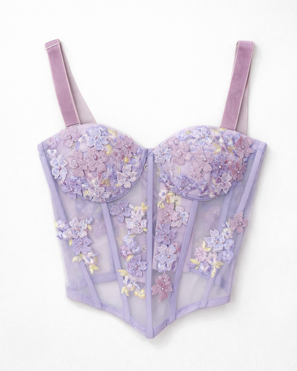 Bustier de Hortensias lila talla 6-8