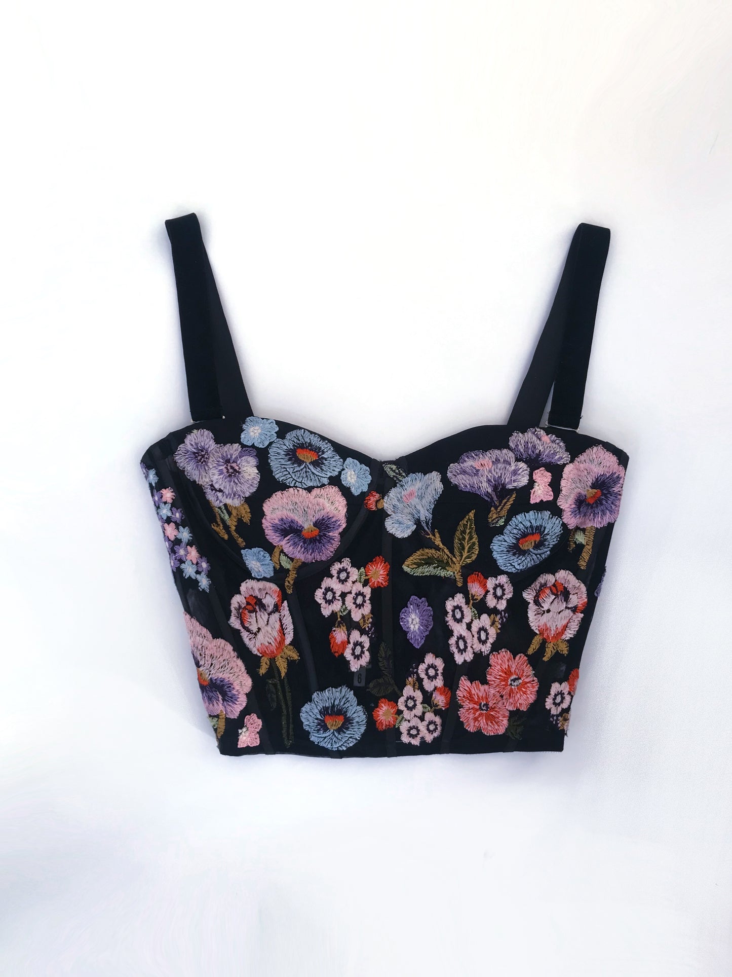Muestra Bustier Jardín negro talla 6-8
