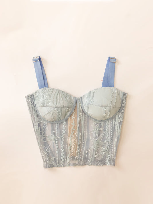 Sky Blue Snow Bustier (Made to order)