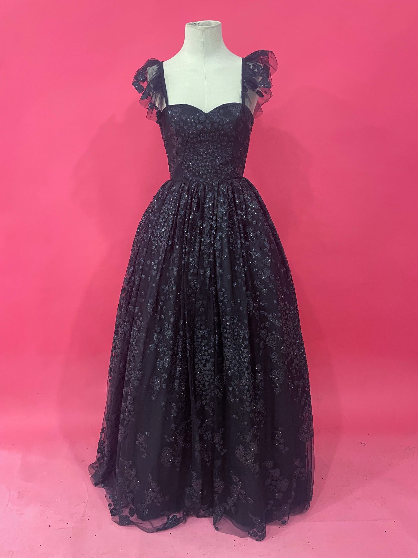 Muestra Vestido Amada negro talla 10-12