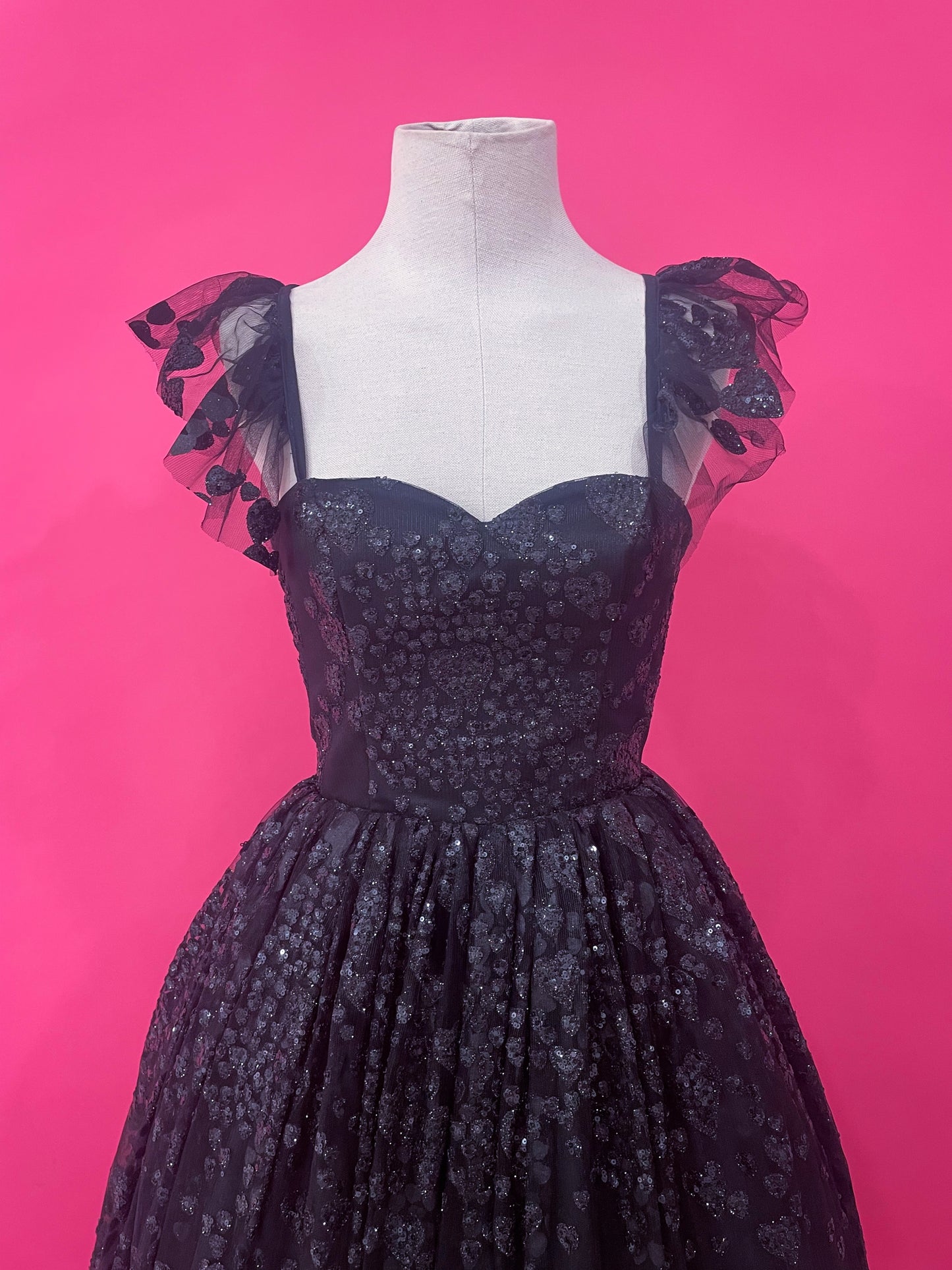 Muestra Vestido Amada negro talla 10-12