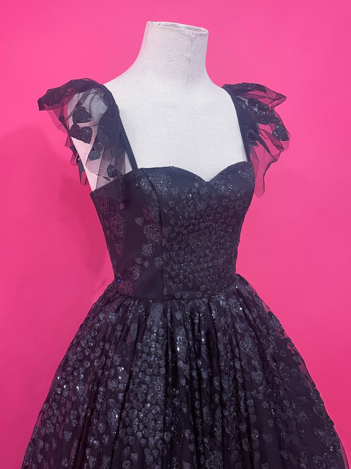Muestra Vestido Amada negro talla 10-12