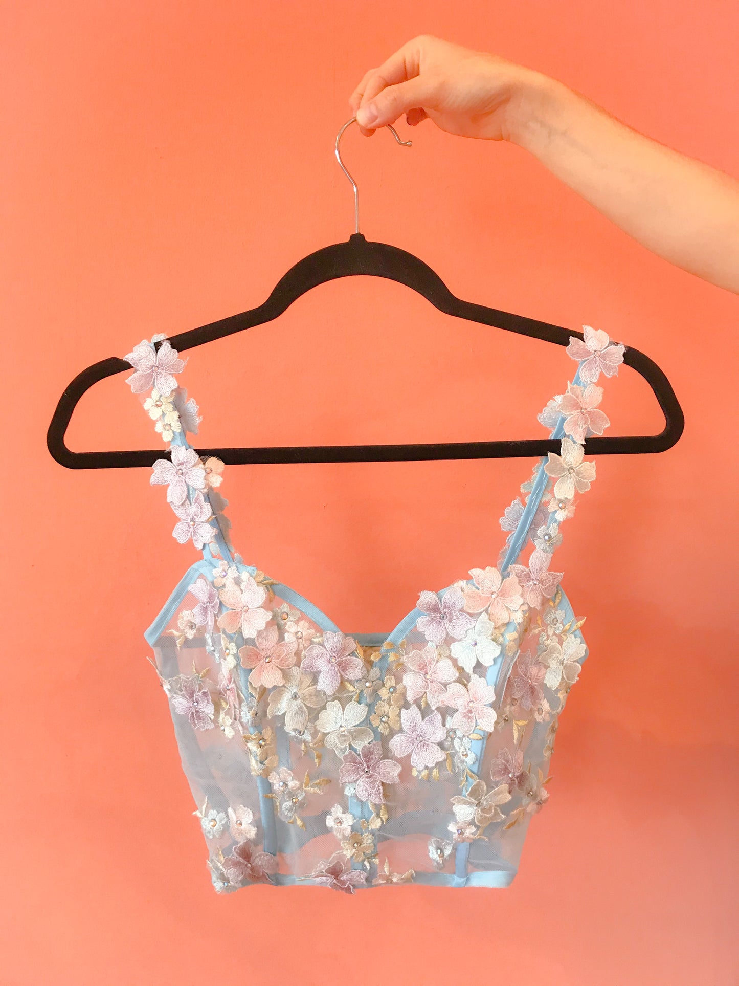 Muestra Bustier Cordelia menta talla 4-6
