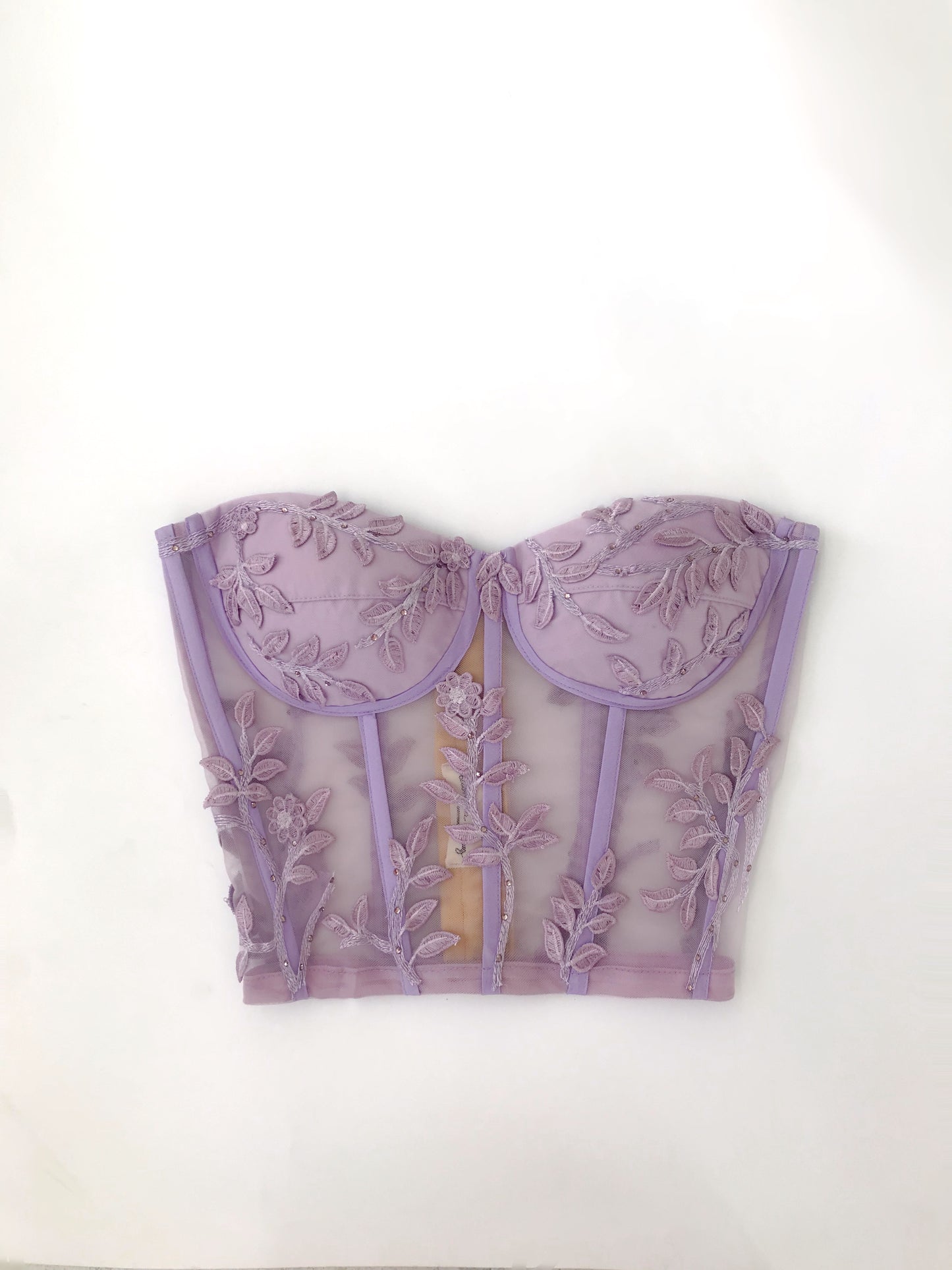 Muestra Bustier del mes lila talla 10-12