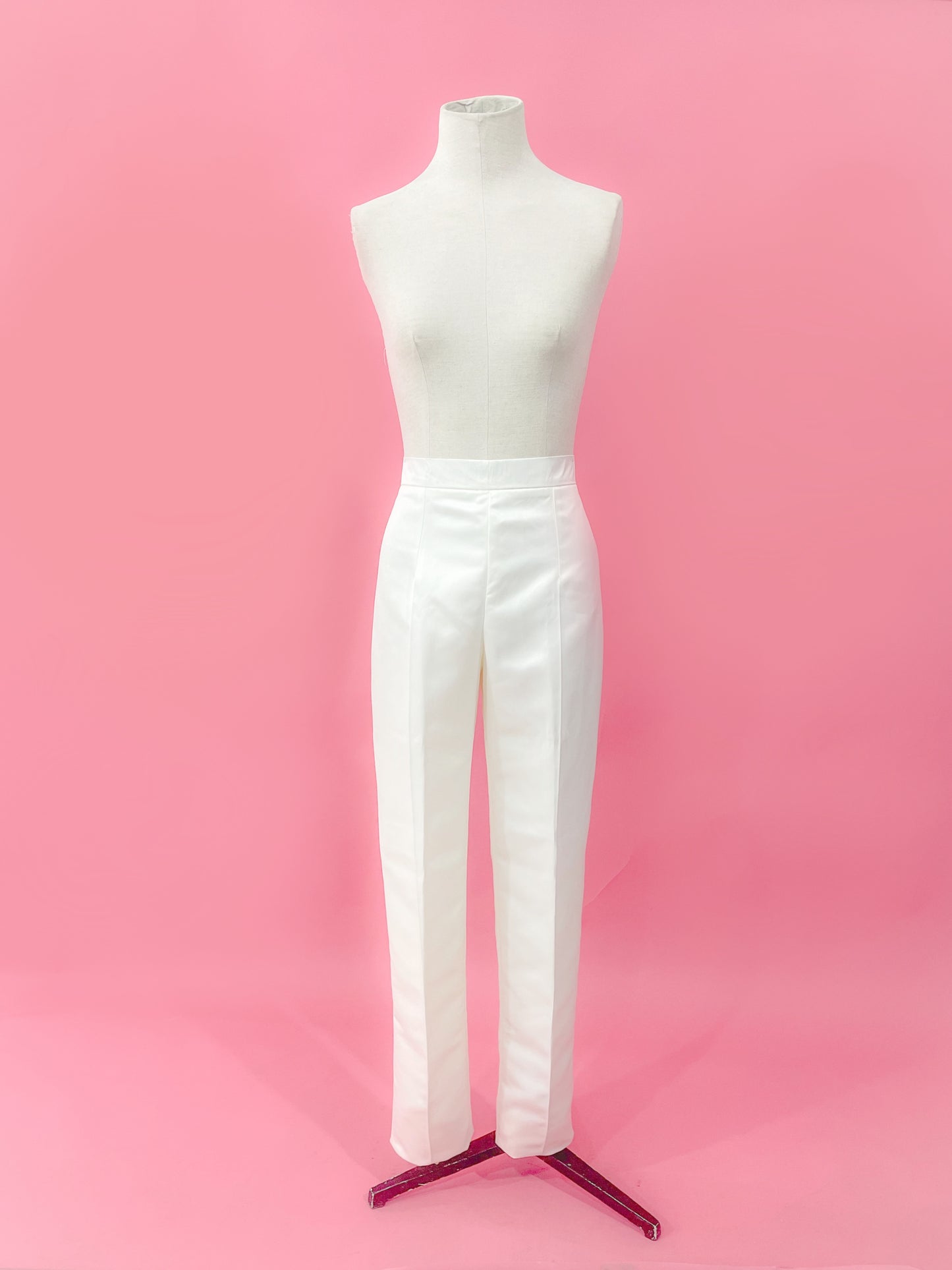 Ivory Satin Pants – Size 4