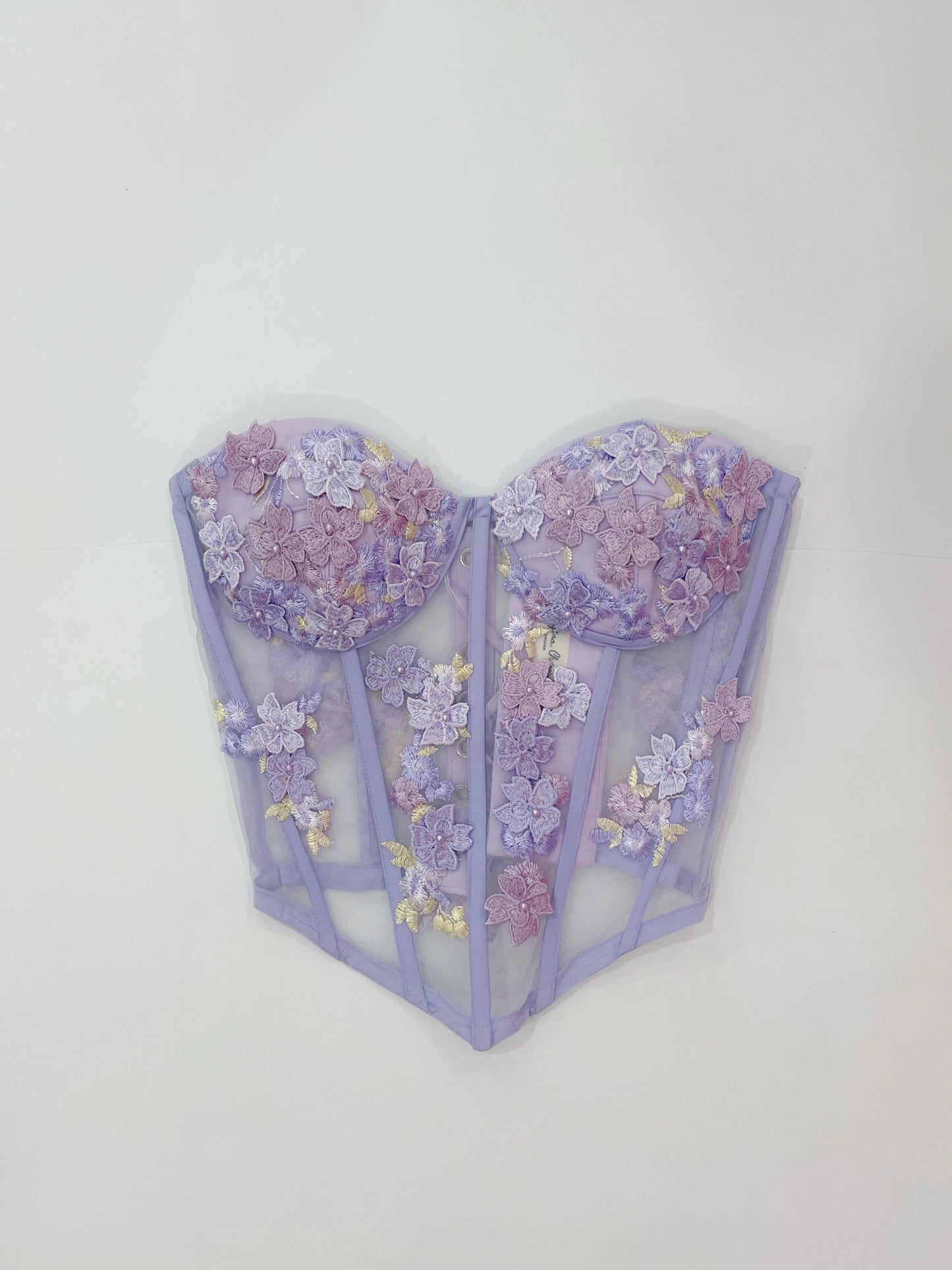 Sample Lilac Hydrangea Bustier – Size 6–8 (One of a kind)