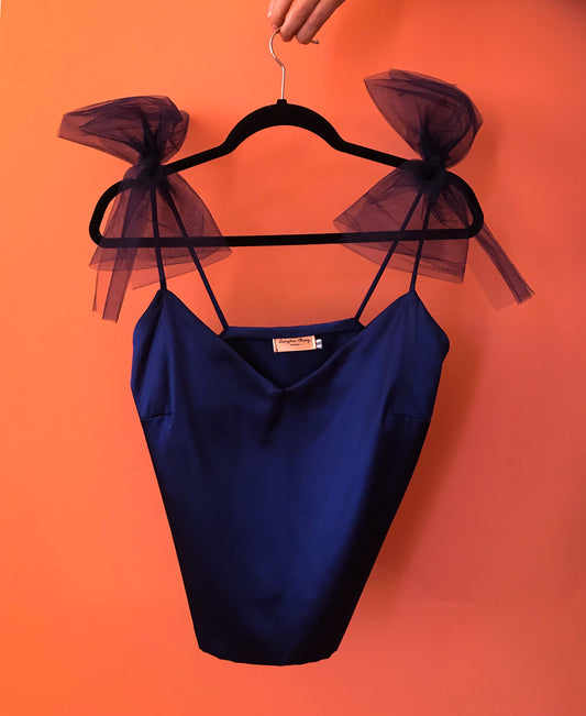 Sample Navy Blue Bow Top – Size 8-10