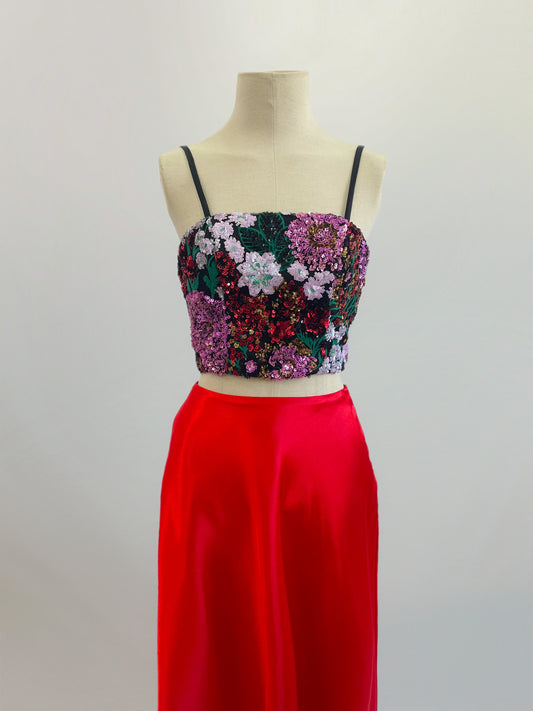 Catrina Dalias Top and Red Eos Skirt