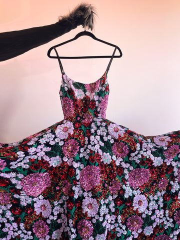 Vestido Catrina Dalias talla 8-10 (Made to order)