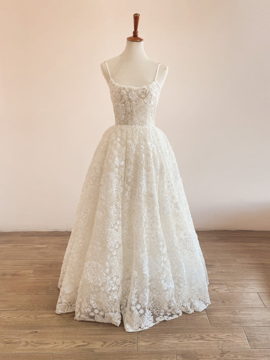 Vestido Catrina Crisantemos Novias (Made to order)