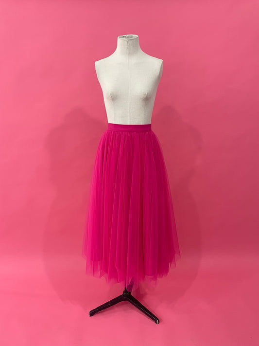 Muestra Falda de Tul fucsia talla 4