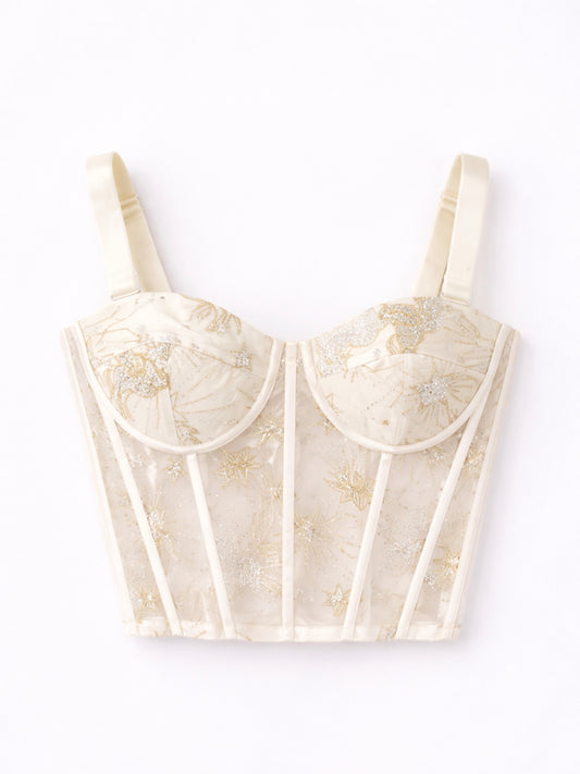 Bustier de constelaciones marfil talla 8-10