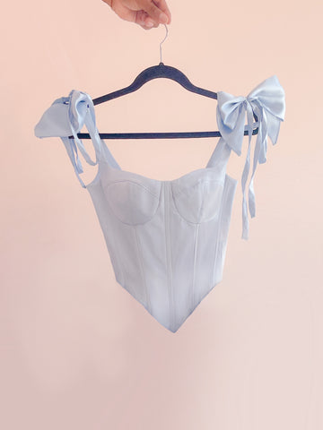 Bustier Pavlova azul cielo talla 2-4 (Made to order)
