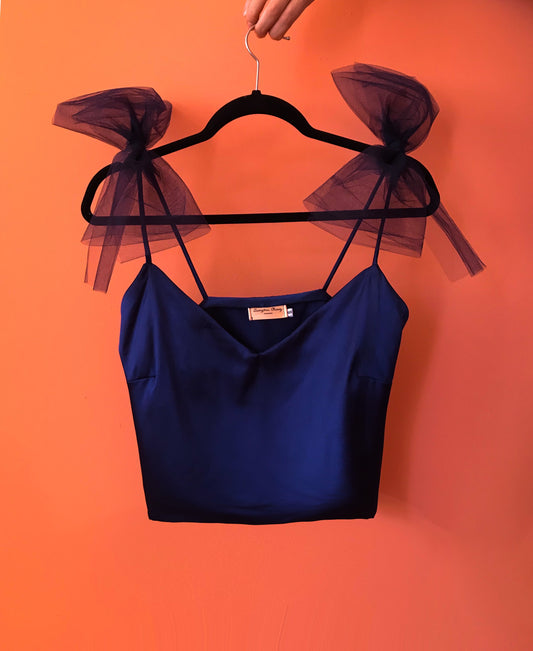Sample Navy Blue Bow Top – Size 4-6