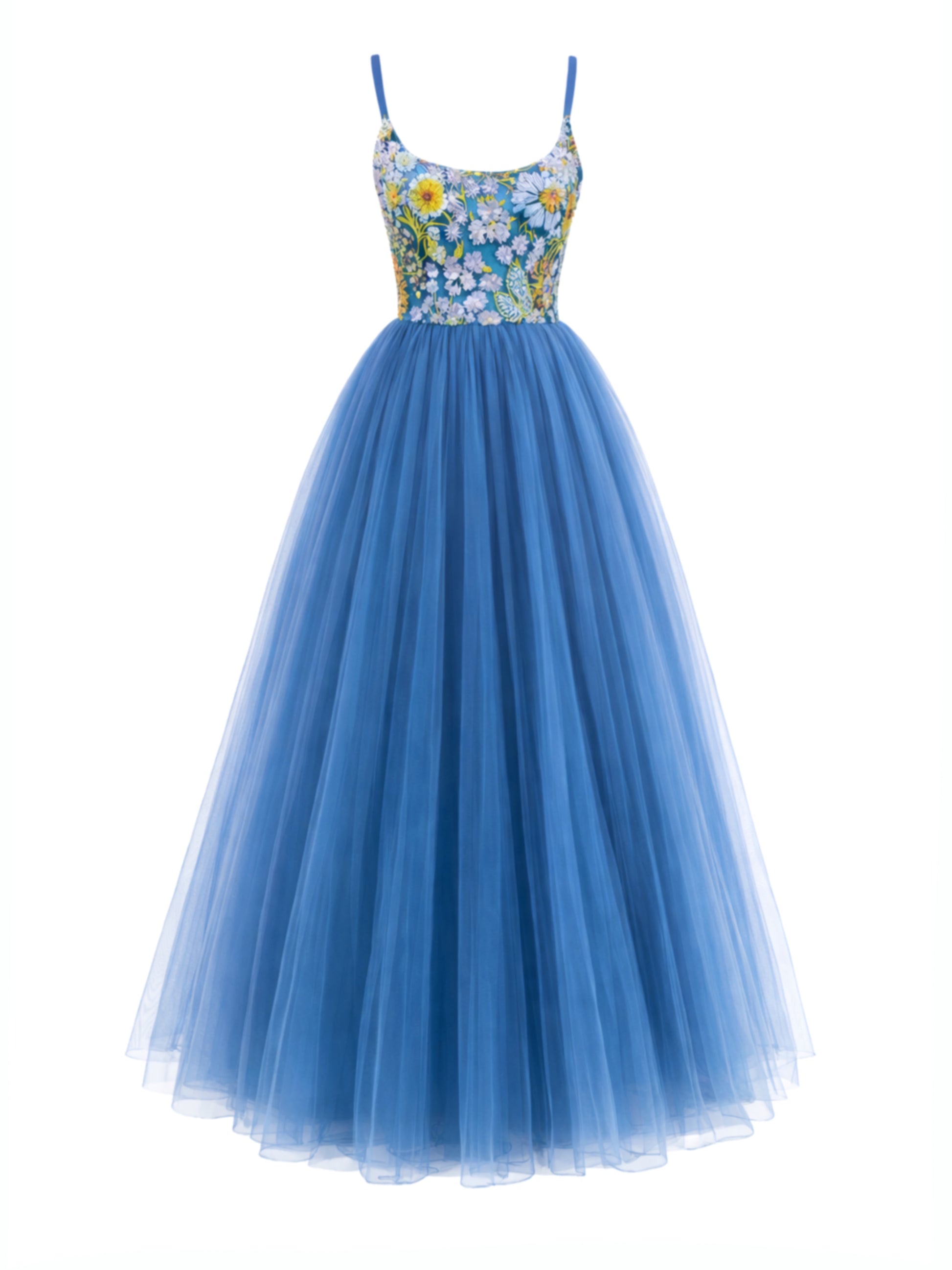 blue catrina dress Blue & White Talavera Catrina Flowers Dress with Sombrero 24" tall
