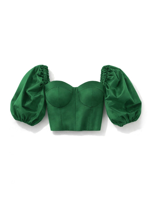 Bustier Selene verde bosque talla 12-14