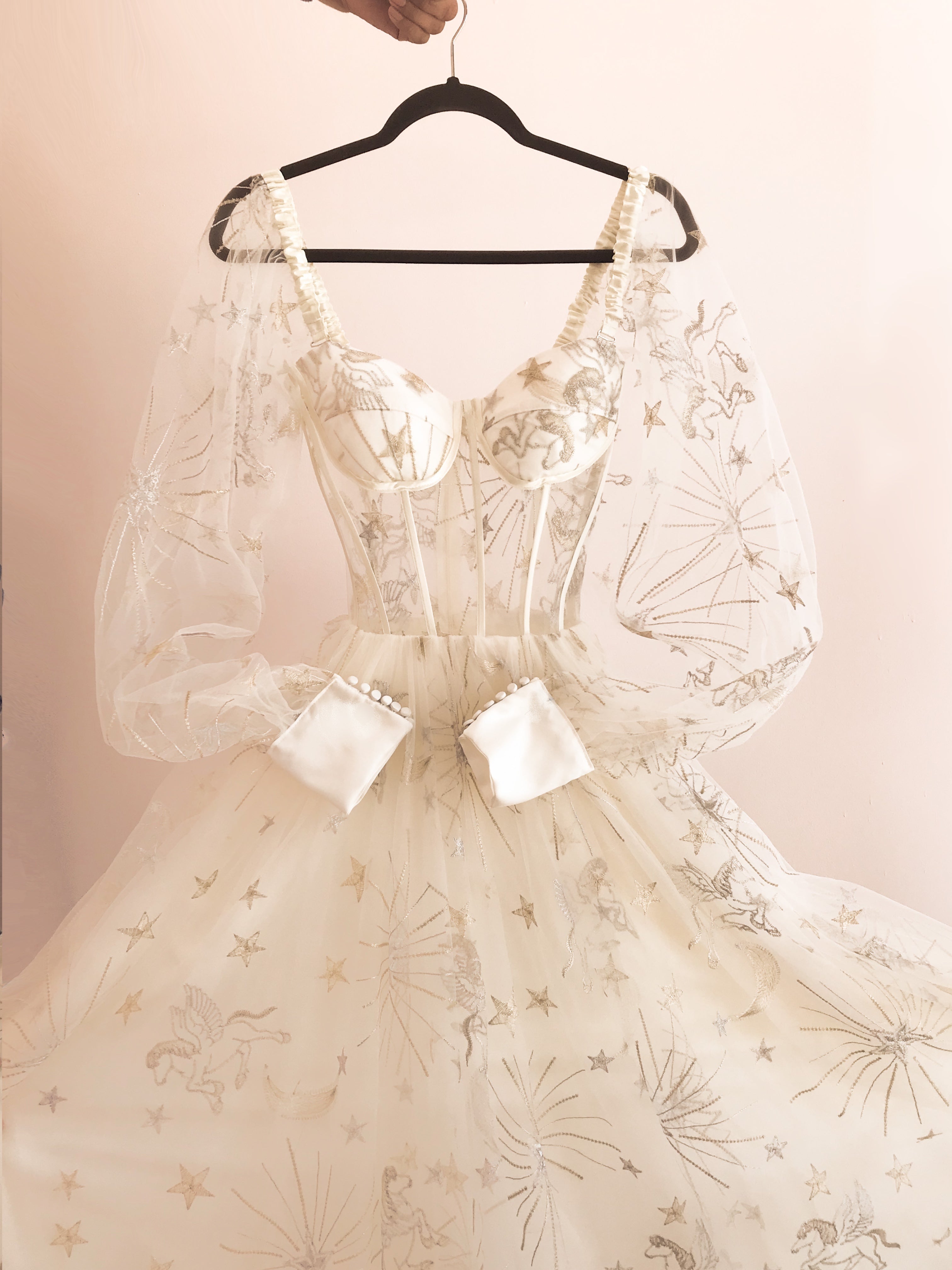 Constellation bridal dress