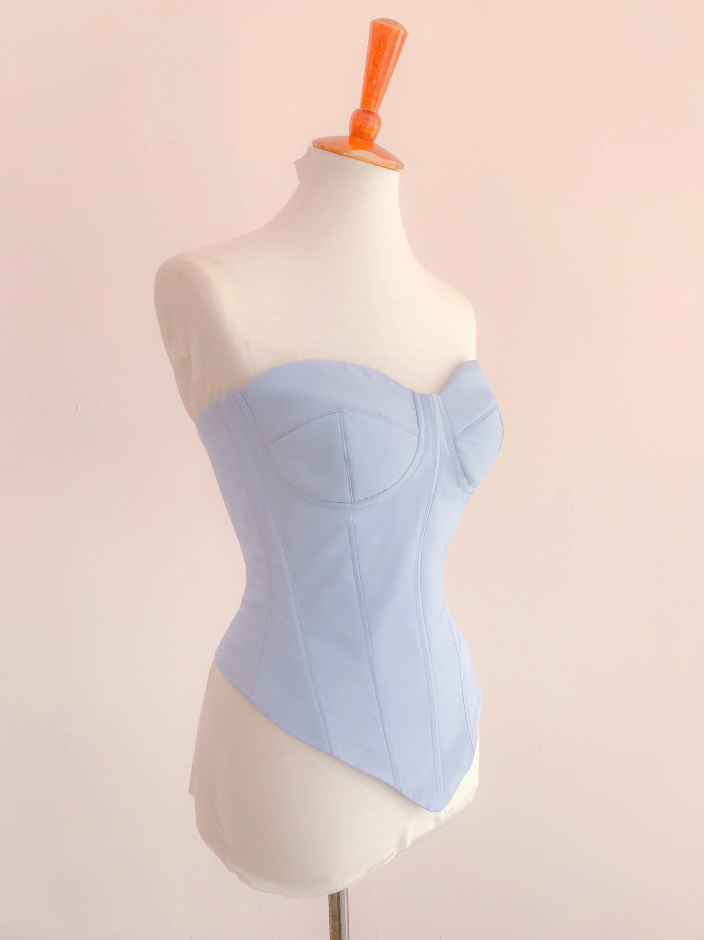 Olivia sky blue bustier size 10 (Made to order)