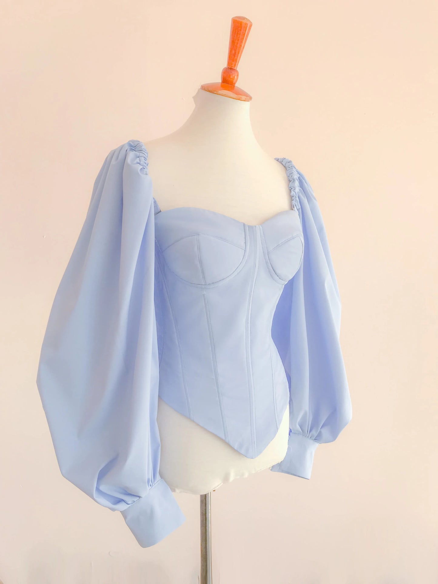Olivia sky blue bustier size 10 (Made to order)