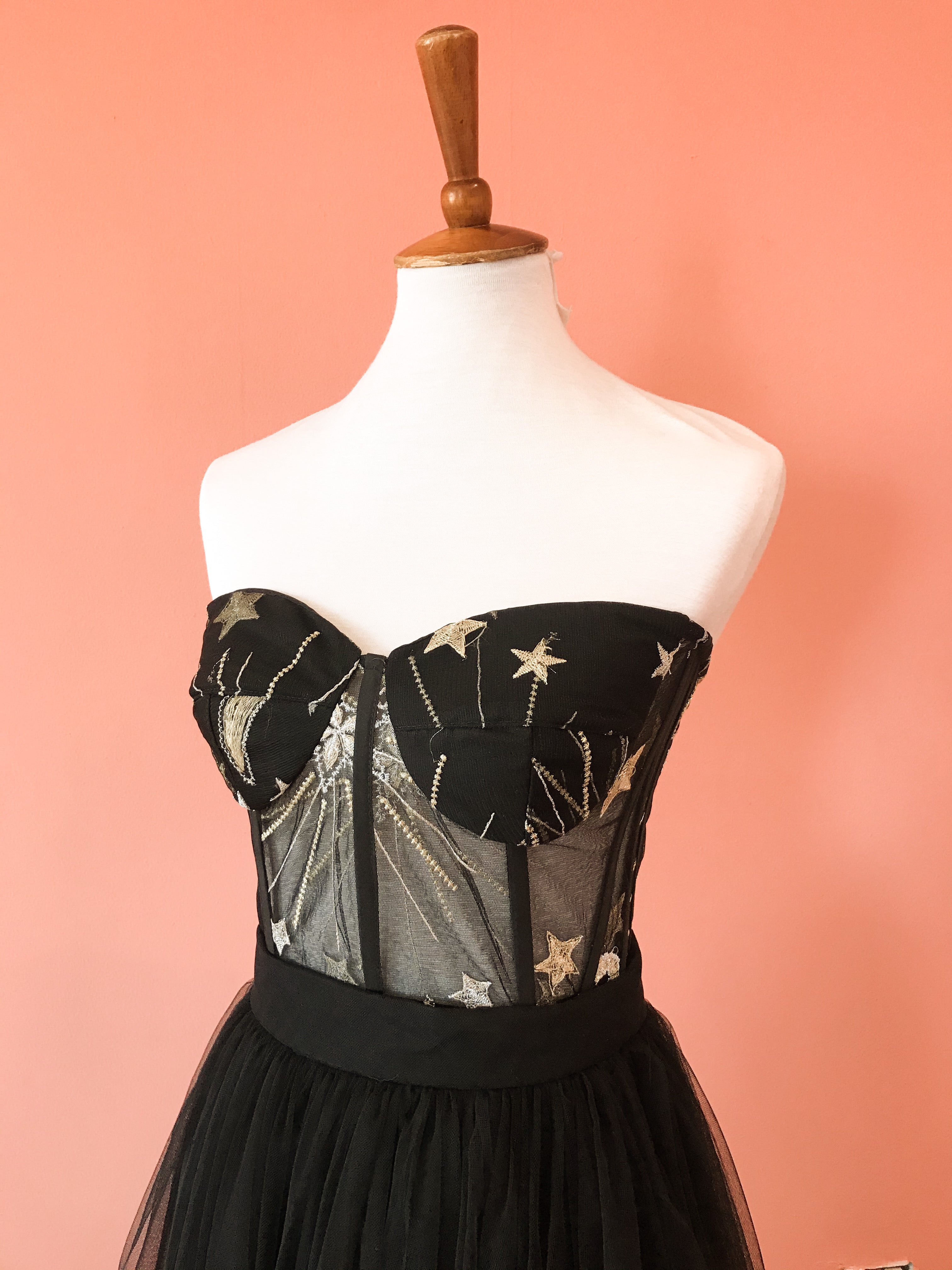 Constellation bustier and tulle skirt set