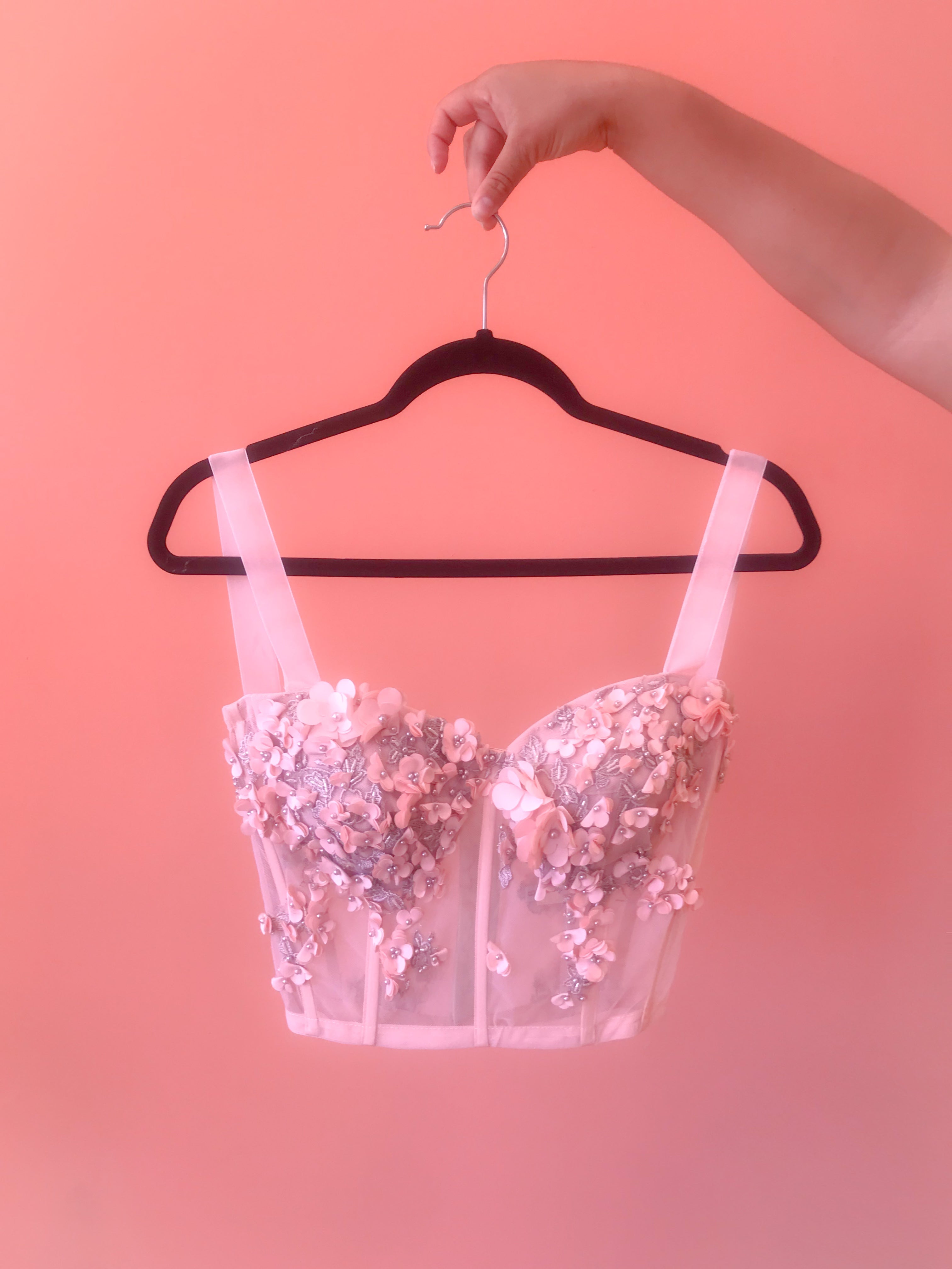 Another Girl Floral Bustier Top