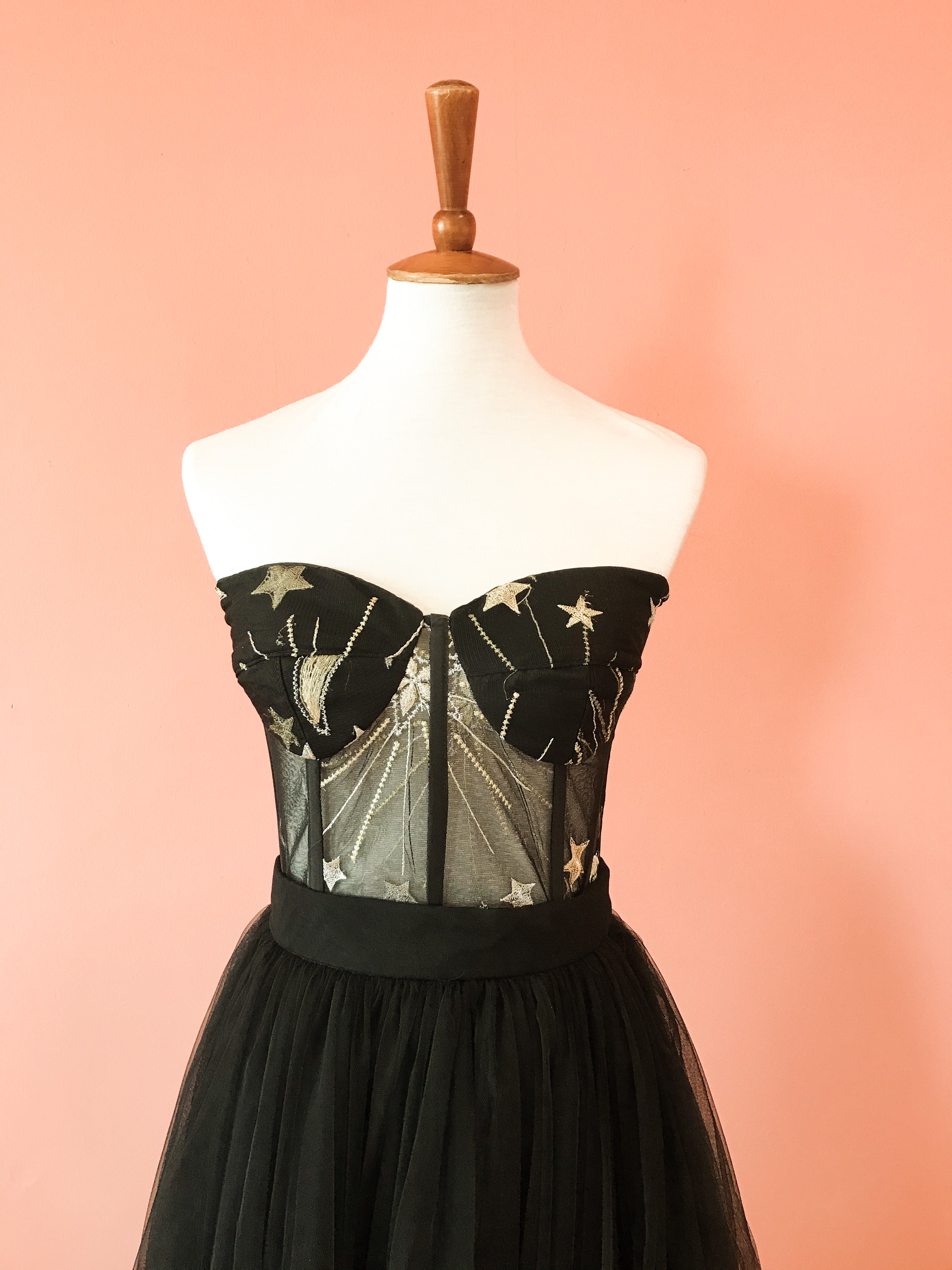 Constellation bustier and tulle skirt set