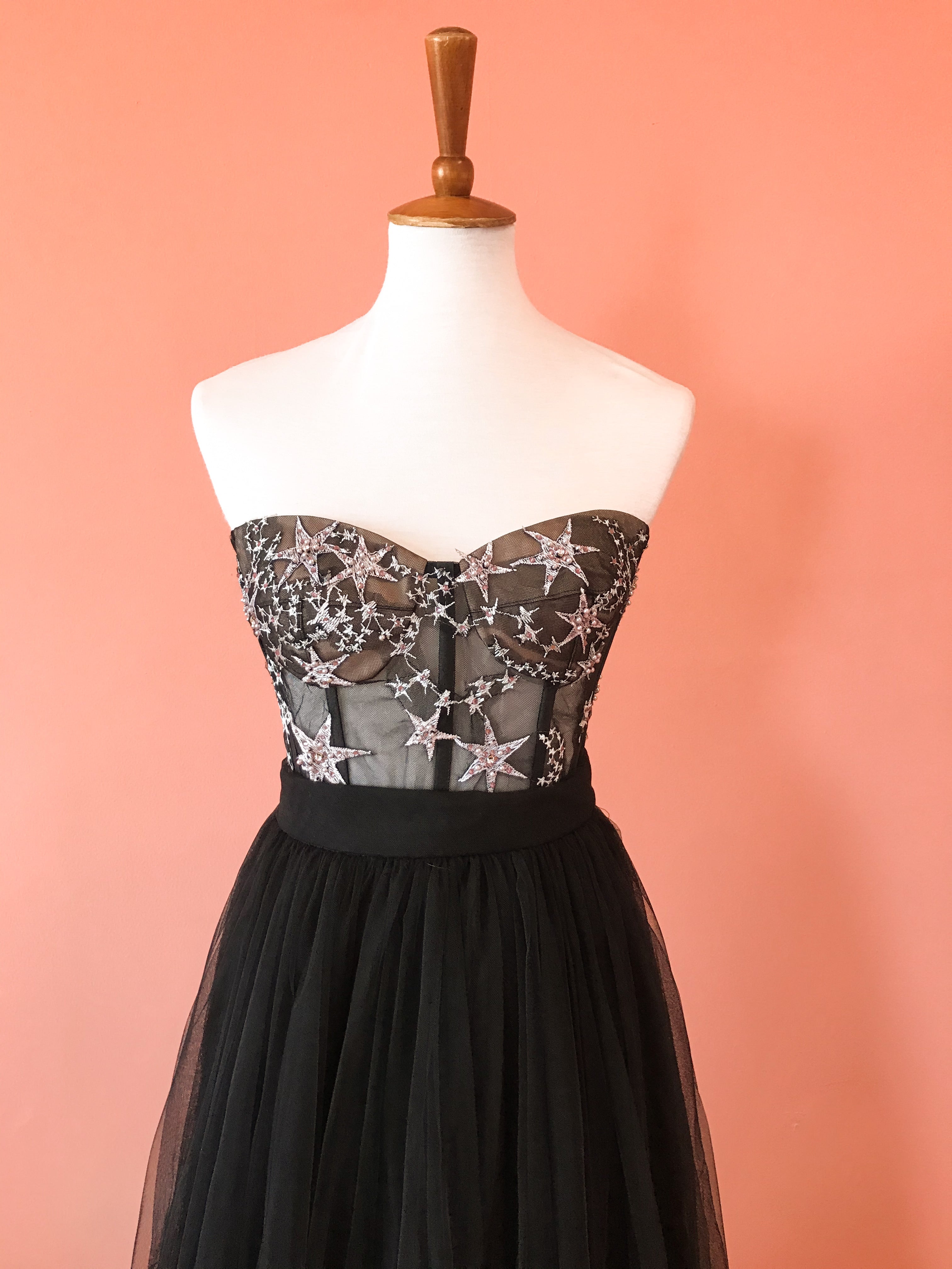 Stars bustier and tulle skirt set